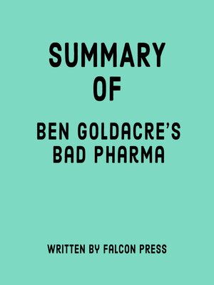 cover image of Summary of Ben Goldacre's Bad Pharma